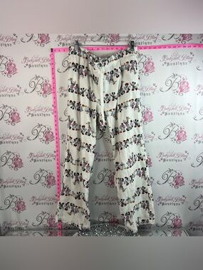 Disney pants pj Cream Lounge Pants with Multicolor Mickey & Friends Print